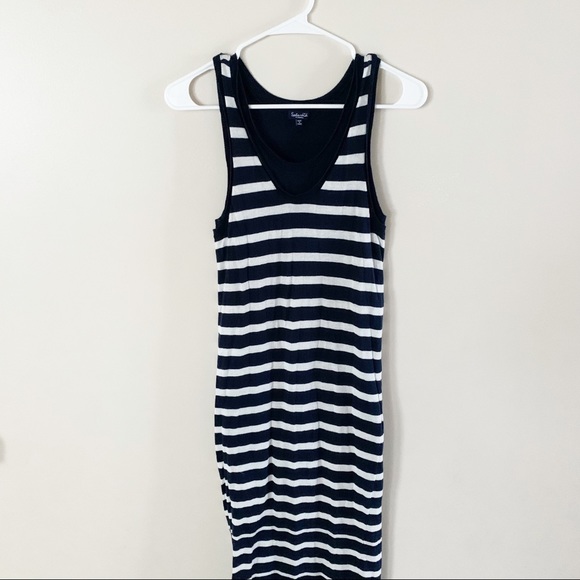 Splendid striped sleeveless maxi dress navy and white size XS - Picture 2 of 7
